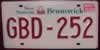 New Brunswick Canada License Plates