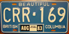 British Columbia Canadian Pacific Northwest License Plate