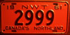 Northwest Territories 1961 License Plate
