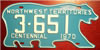 Northwest Territories Centennial  License Plate