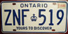 Ontario Yours To Discover License Plate