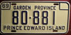 Prince Edward Island 1969 License Plate
