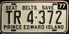 Prince Edward Island 1977 Seat Belts Save License Plate