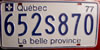 Québec 1977 License Plate