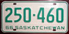 Saskatchewan 1966 passenger car License Plate