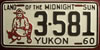 Yukon 1960 License Plate