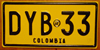 Colombia Motorcycle License Plate