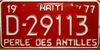 Haiti License Plate with slogan