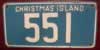 Christmas Island License Plate