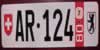 Switzerland License Plate