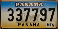 Panama Canal Locks Graphic License Plate