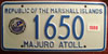 Republic of the Marshall Islands - Majuro - License Plate