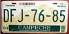 Campeche Mexico Pyramid License Plate