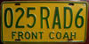 Coahuila Front License Plate