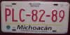 Michoacán New Style License Plate