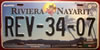 Nayarit Riviera License Plate