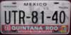 Quintana Roo Mexico License Plate