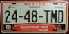 Quintana Roo Taxi License Plate