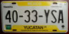 Yucatán Taxi License Plate