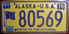 Alaska 1970 USA North To The Future License Plate