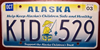 Alaska Kids Childrens License Plate