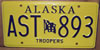 Alaska State Troopers Police License Plate