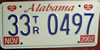 Alabama 2002 Trailer License Plate