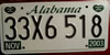 Alabama 2003 Truck License Plate
