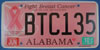 Alabama Fight Breast Cancer License Plate
