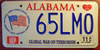 Alabama Global War on Terrorism License Plate