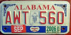 Alabama Graphic Motorcycle License Plate