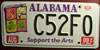 Alabama Support the Arts License Plate