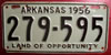 Arkansas 1956 License Plate