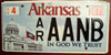 Arkansas In God We Trust License Plate