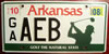 Arkansas Golf License Plate
