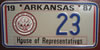 Arkansas House Of Representatives License Plate