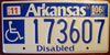 Arkansas Handicap Wheelchair Disabled License Plate