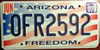 Arizona Freedom License Plate