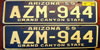 Arizona Matched Set Pair 1959 1960 passenger car License Plates