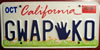 California Kids  License Plate