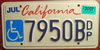 California Wheelchair License Plate