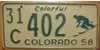 Colorado Colorful Skier License Plate