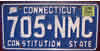 Connecticut Constitution State Blue License Plate