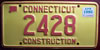 Connecticut Construction License Plate