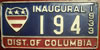 Washington D.C. 1933 Inaugural License Plate