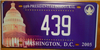 Washington D.C. 55th Inaugural License Plate