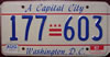 Washington D.C. District of Columbia A Capital City License Plate