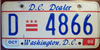 Washington D.C. License Plate