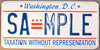 Washington D.C. Sample License Plate