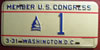 Washington D.C. U.S. Congress License Plate